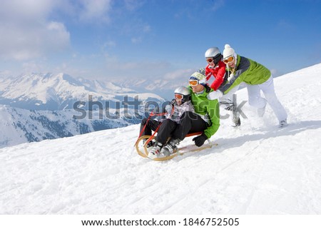 Similar – Foto Bild Schneepiste in den Allgäuer Alpen