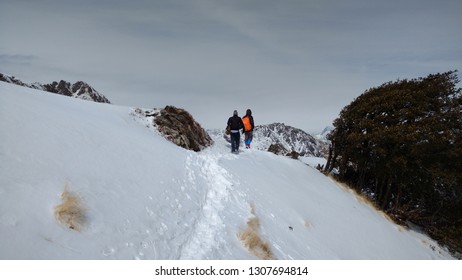 Adventurous Kuari Pass Winter Trek In Jyotirmath, Uttarakhand, India.