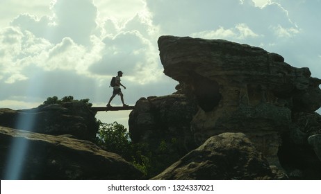 Adventurous man exploring nature - Shutterstock ID 1324337021