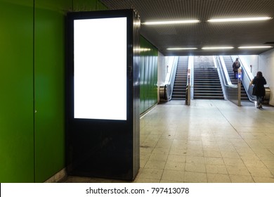 Advertisement Billboard Subway Station Electronic Digital Interior - Powered by Shutterstock