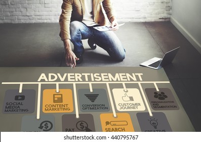 Konzept des Online-Marketing-Werbegeschäfts