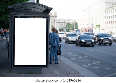 Advertising Mockup For Ad Placement Advertising In The Bus Shelter