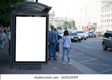 Advertising Mockup For Ad Placement Advertising In The Bus Shelter