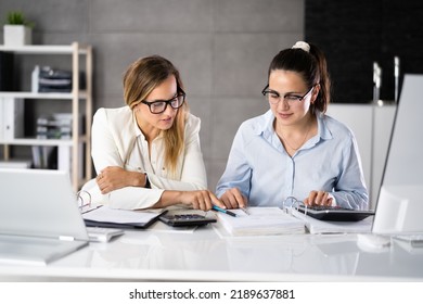 Advisory Accountant Woman In Office. Business Services