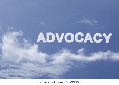 Advocacy Word Made With Cloud 