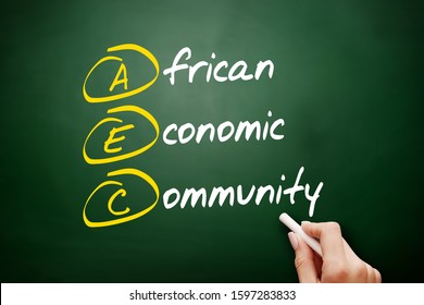 AEC - African Economic Community Acronym, Business Concept Background