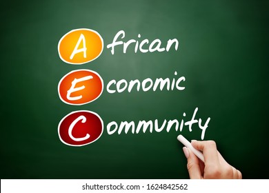 AEC - African Economic Community Acronym, Business Concept Background