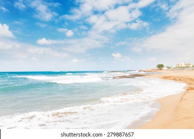 Aegan Sea And Malia Beach, Crete, Greece