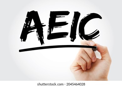 AEIC - Advance Earned Income Credit A Way For Employees To Get A Portion Of That Credit In Advance Through Their Paycheck, Acronym Text With Marker