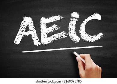 AEIC - Advance Earned Income Credit A Way For Employees To Get A Portion Of That Credit In Advance Through Their Paycheck, Acronym Text On Blackboard