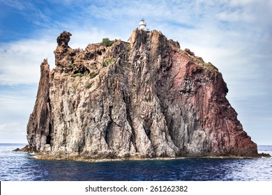 Aeolian island lighthouse, sicily. Italy. - Shutterstock ID 261262382