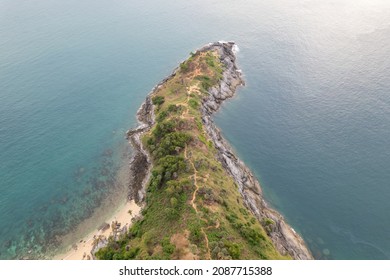 Aerail View Of Promthep Cape The Sunset Viewpoint In Phuket