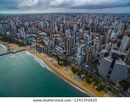 Aeria view of the city of Fortaleza, Ceará, Brazil South America. 