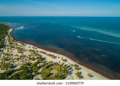 Aerial Beach Key Biscayne Florida