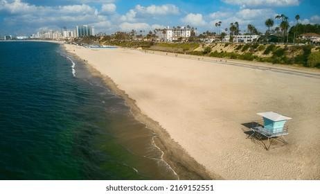 Aerial Beach Long Beach California