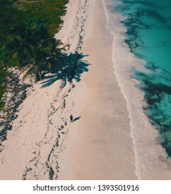 Aerial Beach Tropical Tulum Mexico