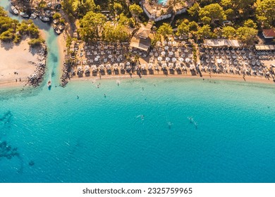 Aerial beach view in Antalya city. Turkish riviera and vacations in summer - Shutterstock ID 2325759965