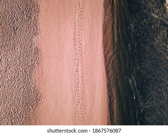 Aerial Beach View At Asbury Park Beach