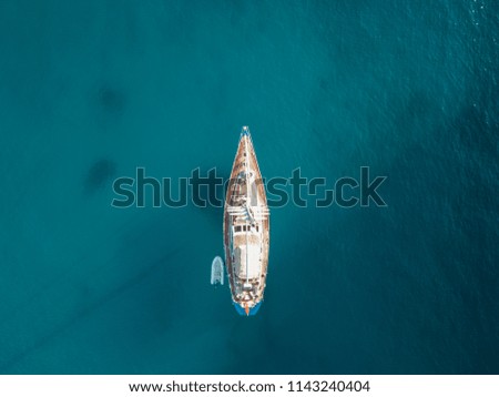 Similar – Aerial Drone View Of Old Shipwreck Ghost Ship Vessel