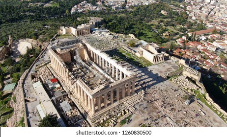 Aerial Drone Photo Iconic Porch Caryatids Stock Photo 1259672140 ...