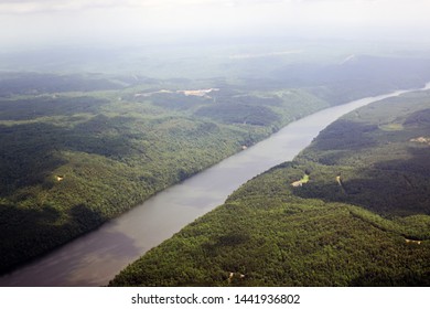 Aerial Of Black Warrior River Alabama 