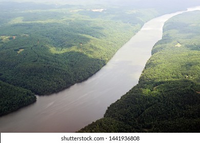 Aerial Of Black Warrior River Alabama 