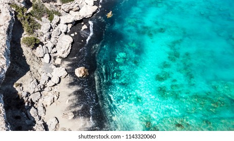 Aerial Blue Lagoon Fontana Amorosa Beach Stock Photo 1143320060 ...