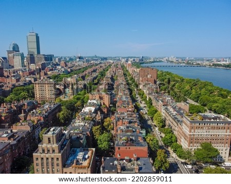 Aerial of Boston Public Garden Foto stock © 
