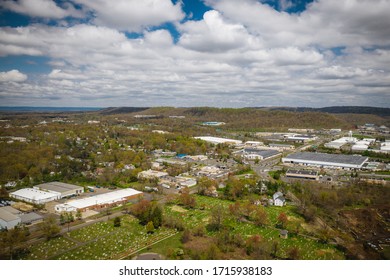 Aerial Of Bridgewater New Jersey During Pandmic Coronavirus