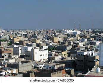 Aerial Cityscape View To Hudaydah City At Yemen