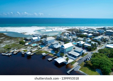 Aerial Close-up Of Grayton Beach Florida