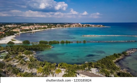 Aerial Coast View Of Maya Riviera Mexico