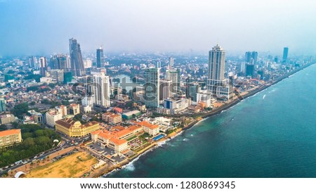 Aerial. Colombo - commercial capital and largest city of Sri Lanka.