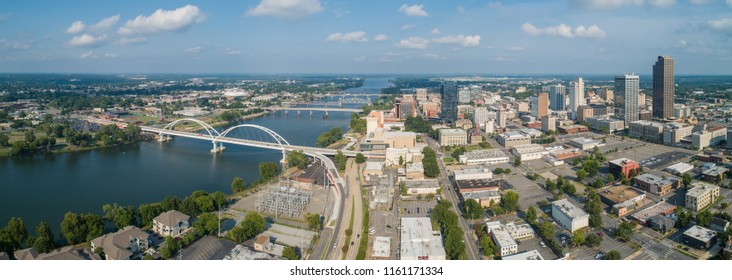 Aerial Downtown Little Rock Arkansas USA