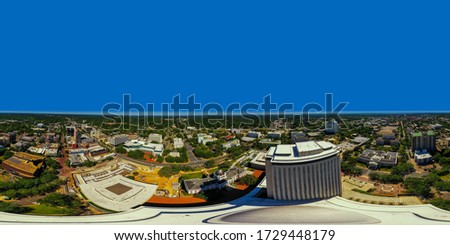 aerial drone 360 vr equirectangular photo Downtown Tallahassee FL