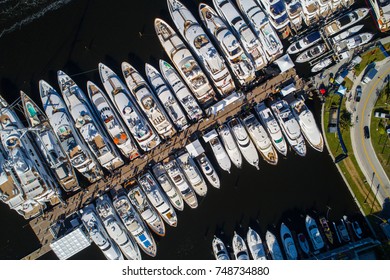 Aerial Drone Image Of The 2017 Fort Lauderdale Boat Show