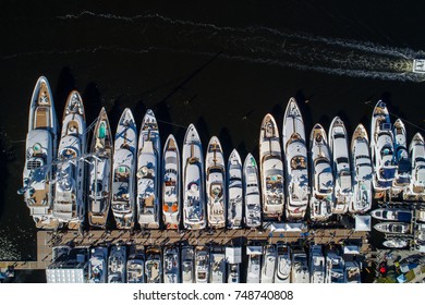 Aerial Drone Image Of The 2017 Fort Lauderdale Boat Show