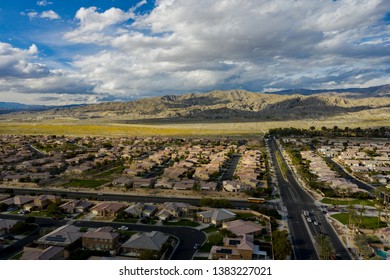 Aerial Drone Image Of Indio CA