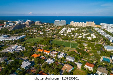 Aerial Drone Image Of Key Biscayne Florida USA