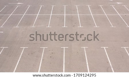 Aerial Drone Image over Empty Parkin lot