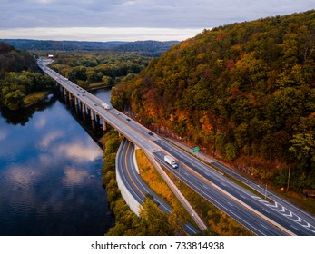 Aerial Drone of Mount Tammany