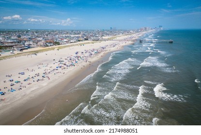Aerial Drone of Ocean City New Jersey  - Shutterstock ID 2174988051