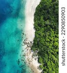 An Aerial Drone Photo of Fitzroy Island, Cairns, Tropical North Queensland, Australia by Phoebe Ayarat Burke April 2023 