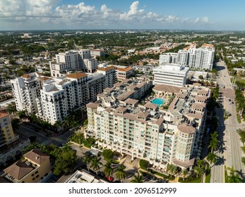 Aerial Drone Photo Luxury Apartment Condos In Boca Raton FL