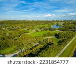 Aerial drone photo of Markham Park Sunrise FL USA