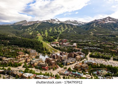 Aerial Drone Photo - Rugged Rocky Mountains Of Breckenridge, Colorado.  