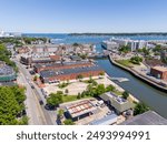 Aerial drone photo Salem Harbor, MA, USA