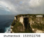 Aerial Drone Photograph of Two Lovers Point (Puntan Dos Amantes), Guam, Micronesia, USA, at Beautiful Sunset.