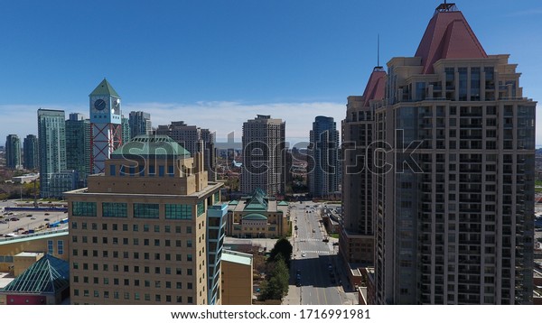 Aerial
drone photography of buildings in
Mississauga