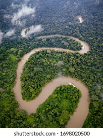 Aerial Drone Of S Bend Amazon River